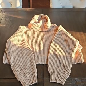 Cozy Tan Turtleneck Sweater